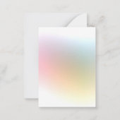 カラフルテンプレートエレガント手書きモノグラム ノートカード (裏面)