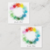 カラフルテンプレートハンドスクリプト名の文字 ノートカード (正面/裏面)