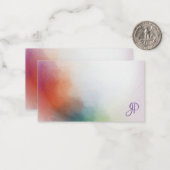 カラフルテンプレート手書きモノグラエレガントム ノートカード (正面/裏面インサイチュ)