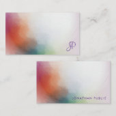 カラフルテンプレート手書きモノグラエレガントム ノートカード (正面/裏面)