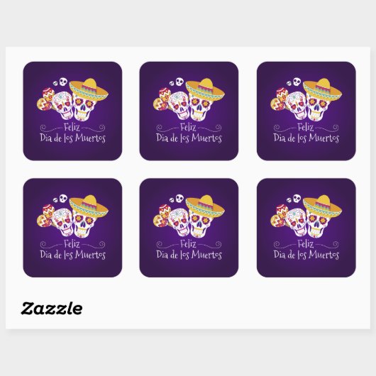 カラフルディアデロスムエルトス |ステッカー スクエアシール (シート)