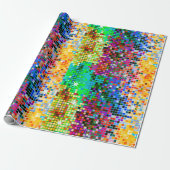カラフルディスコグリッターパターンの画像 ラッピングペーパー (アンロールド)