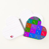 カラフルデイジーの正方形、抽象芸術 ノートブック (内部)