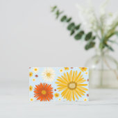 カラフルデイジーソフトブルー 名刺 (スタンド正面)