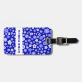 カラフルデイジーパターン可愛いブはっきりしたルーカスタムル ラゲッジタグ (正面横)