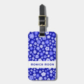 カラフルデイジーパターン可愛いブはっきりしたルーカスタムル ラゲッジタグ (正面縦)