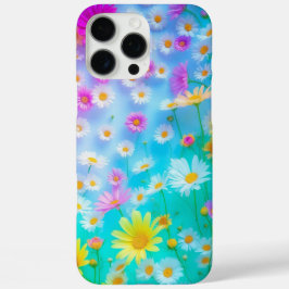 カラフルデイジーフラワーフィールドアート iPhone 16 PRO MAXケース