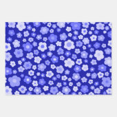 カラフルデイジーフローラブライトはっきりしたレトロかわいい ラッピングペーパーシート (正面2)