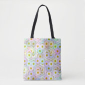 カラフルデイジーブーケ – パステル トートバッグ (正面)