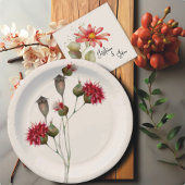 カラフルデイジーワイルドフラワーフローラ水彩 スタンダードランチョンナプキン