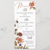 カラフルデイジーワイルドフラワー水彩フローラ メニュー (正面)