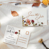 カラフルデイジーワイルドフラワー水彩フローラ 案内ポストカード