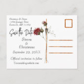 カラフルデイジーワイルドフラワー水彩フローラ 案内ポストカード (裏面)