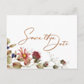 カラフルデイジーワイルドフラワー水彩フローラ 案内ポストカード (正面)