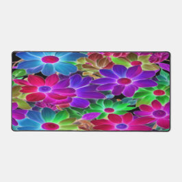 カラフルデイジー抽象芸術- Desk Mat デスクマット