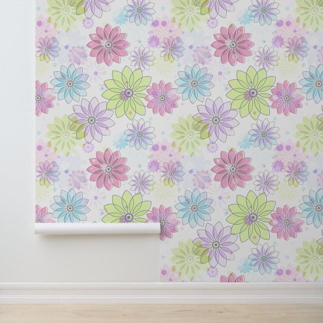 カラフルデイジー花デザイン 壁紙 (アプリケーション)