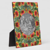 カラフルデイジー花自分の写真を作成 フォトプラーク (側面)