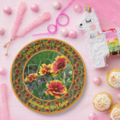 カラフルデイジー花自然パーソナライズされたパーティー ペーパープレート (パーティー)