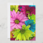 カラフルデイジー50と素晴らしい誕生日 招待状 (裏面)