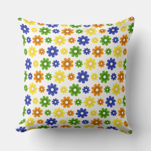 カラフルデイジー クッション (正面)