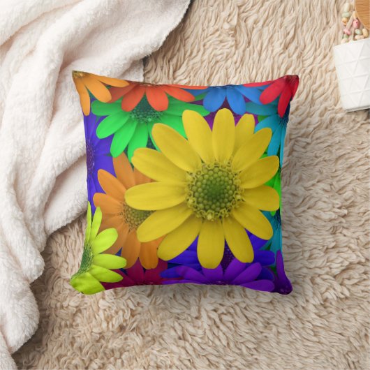 カラフルデイジー クッション (ブランケット)