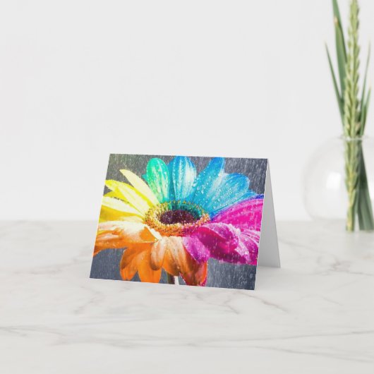 カラフルデイジー サンキューカード (正面)