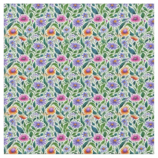 カラフルデイジー ファブリック (クローズアップ)