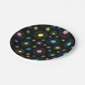 カラフルデイジー ペーパープレート (アングル)