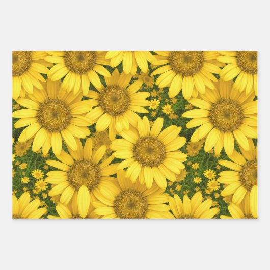 カラフルデイジー ラッピングペーパーシート (正面)