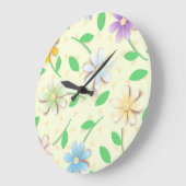 カラフルデイジー、時計 ラージ壁時計 (傾斜)