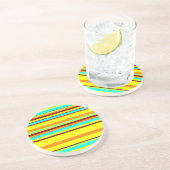 カラフルデザイカスタマイズナーのストライプパターン コースター (側面)