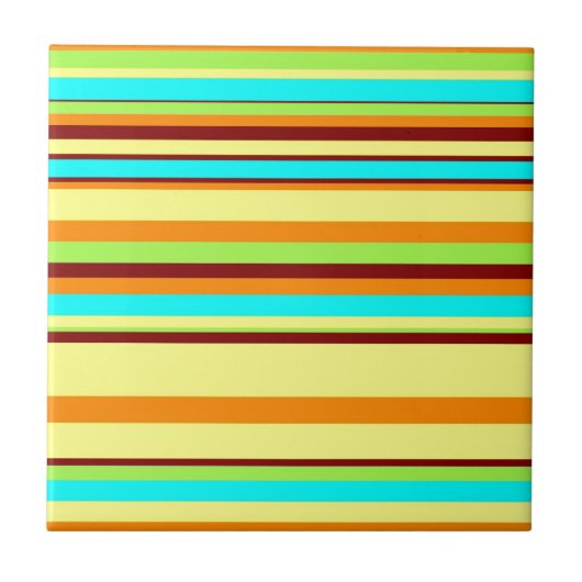 カラフルデザイカスタマイズナーのストライプパターン タイル (正面)