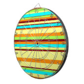 カラフルデザイカスタマイズナーのストライプパターン ダーツボード (正面右)