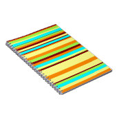 カラフルデザイカスタマイズナーのストライプパターン ノートブック (右側)