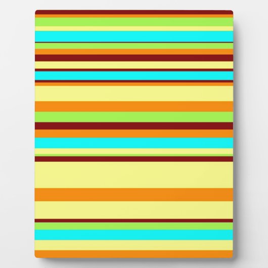 カラフルデザイカスタマイズナーのストライプパターン フォトプラーク (正面)