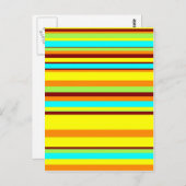 カラフルデザイカスタマイズナーのストライプパターン ポストカード (正面/裏面)