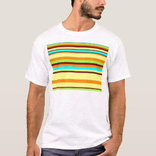 カラフルデザイカスタマイズナーのストライプパターン Tシャツ