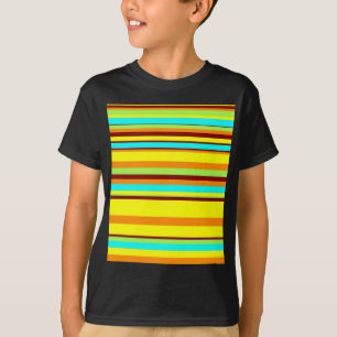 カラフルデザイカスタマイズナーのストライプパターン Tシャツ