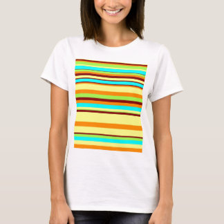 カラフルデザイカスタマイズナーのストライプパターン Tシャツ