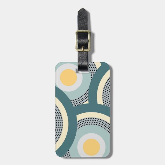 カラフルデザインの水玉模様 ラゲッジタグ (正面縦)