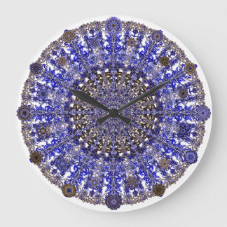 カラフルデザインマンダラ（モロッコ） ラージ壁時計