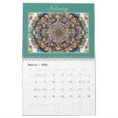 カラフルデザイン抽象芸術カレンダー カレンダー (2月 2026)