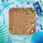 カラフルデザイン ペーパープレート (パーティー)