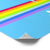 カラフルトゥーカンのグラフィックキッズ子供部屋アート ポスター (角)