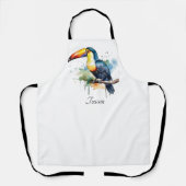 カラフルトゥーカンの枝の上に座る エプロン (正面)