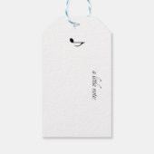 カラフルトゥーカンの枝の上に座る ギフトタグ (裏面)