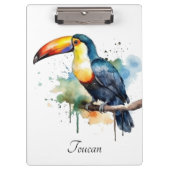 カラフルトゥーカンの枝の上に座る クリップボード (正面)