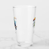 カラフルトゥーカンの枝の上に座る タンブラーグラス (左)