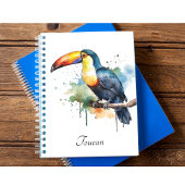 カラフルトゥーカンの枝の上に座る ノートブック