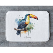 カラフルトゥーカンの枝の上に座る バスマット